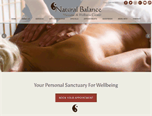 Tablet Screenshot of naturalbalancemassage.com